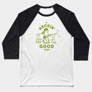 A Heckin' Good Time: Funny Western Prairie Dog Art Baseball T-Shirt